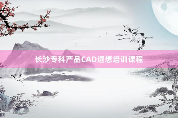 长沙专科产品CAD遐想培训课程